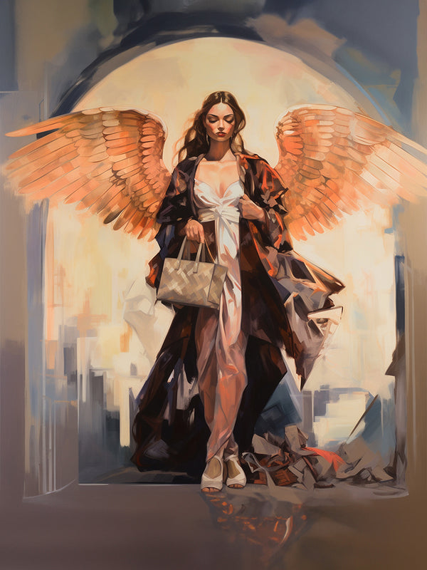 Isabella Devoux 'Wingspan of Wealth : Angel in the Aisles' 09 - Modern Interior Design Wall Art