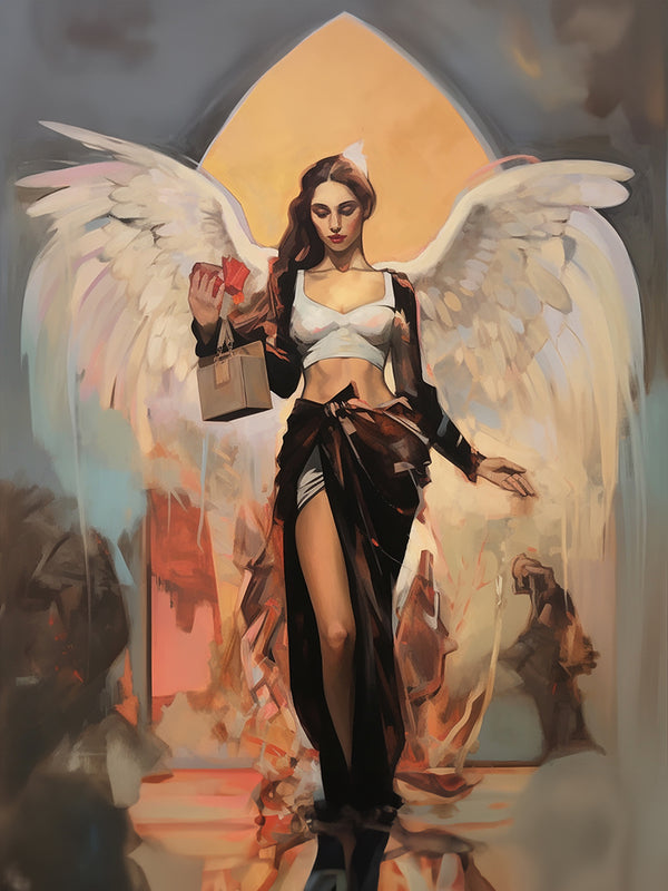 Isabella Devoux 'Wingspan of Wealth : Angel in the Aisles' 06 - Modern Interior Design Wall Art
