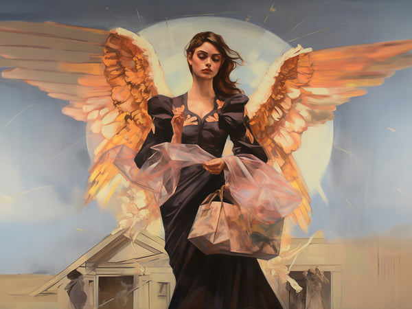 Isabella Devoux 'Wingspan of Wealth : Angel in the Aisles' 05 - Modern Interior Design Wall Art