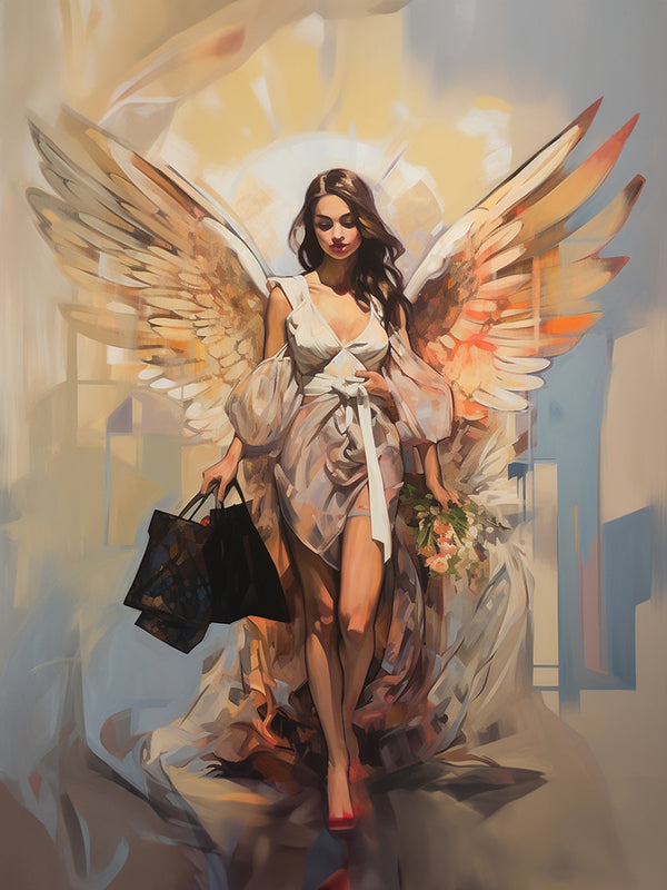 Isabella Devoux 'Wingspan of Wealth : Angel in the Aisles' 04 - Modern Interior Design Wall Art
