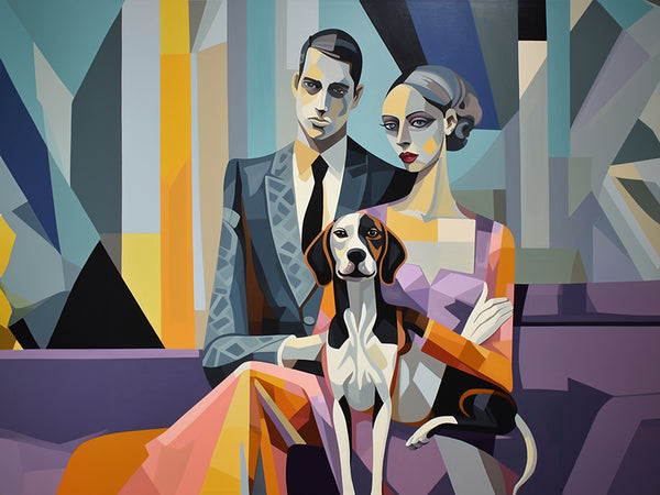 Leila Khan 'Family Portraits Series : V' - Modern Interior Design Wall Art